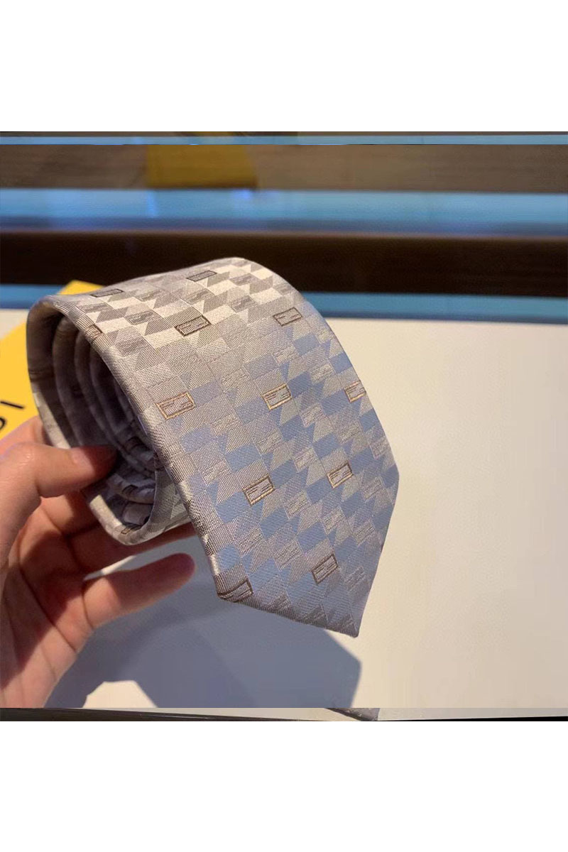 Fendi Классический серый галстук