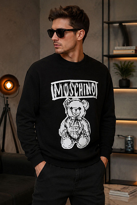 Мужской чёрный свитшот Teddy Bear