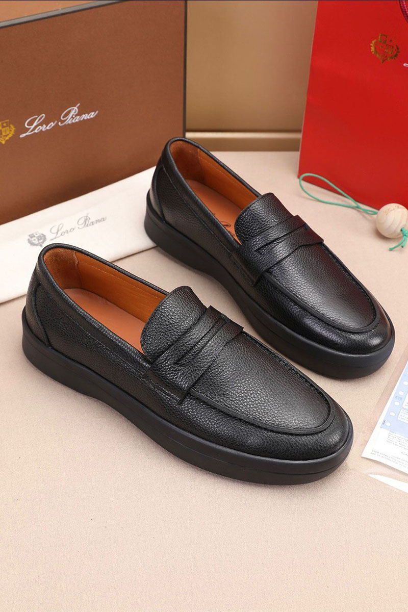 Loro Piana Кожаные лоферы Summer Walk - Black