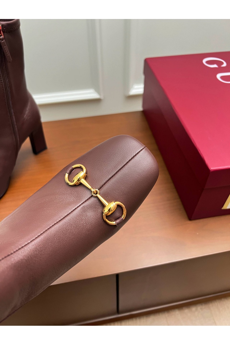 Gucci Женские кожаные сапоги Signora premium