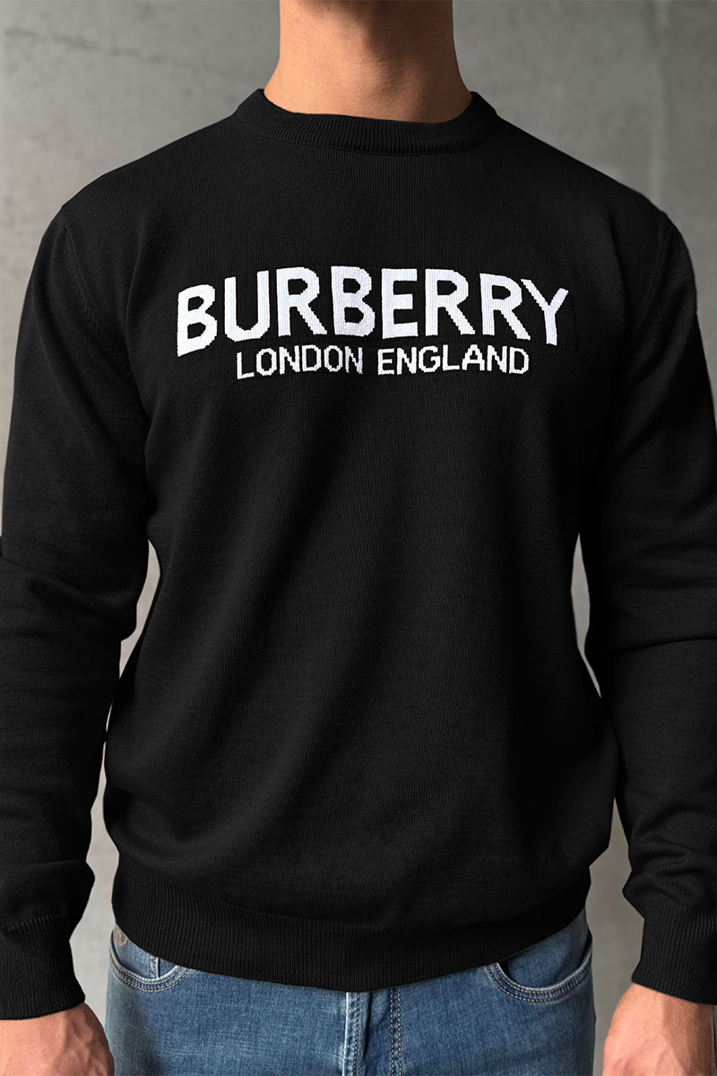 Burberry Мужской джемпер logo-intarsia - Black