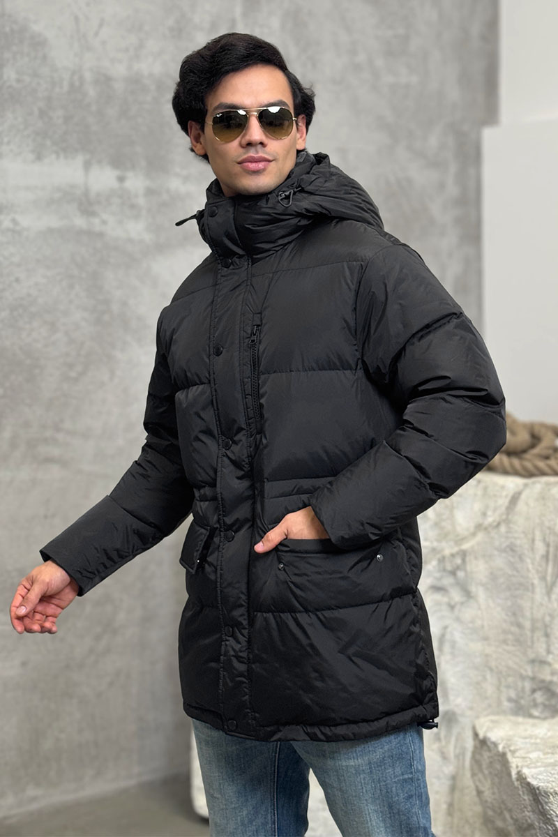 Burberry Мужская чёрная парка Haworth