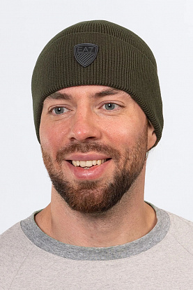 Шапка цвета хаки Mountain U Shield