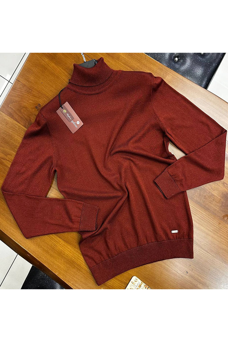 Designer Clothing Мужская бордовая водолазка Maglione