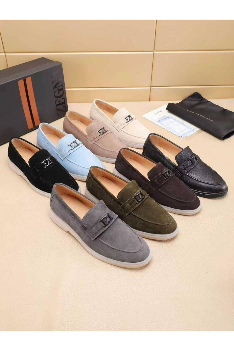 Zegna Мужские кожаные лоферы 