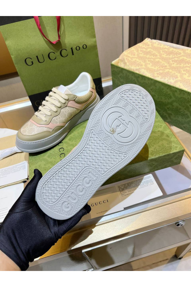 Gucci Женские кроссовки Chunky B Premium - Beige / Grey