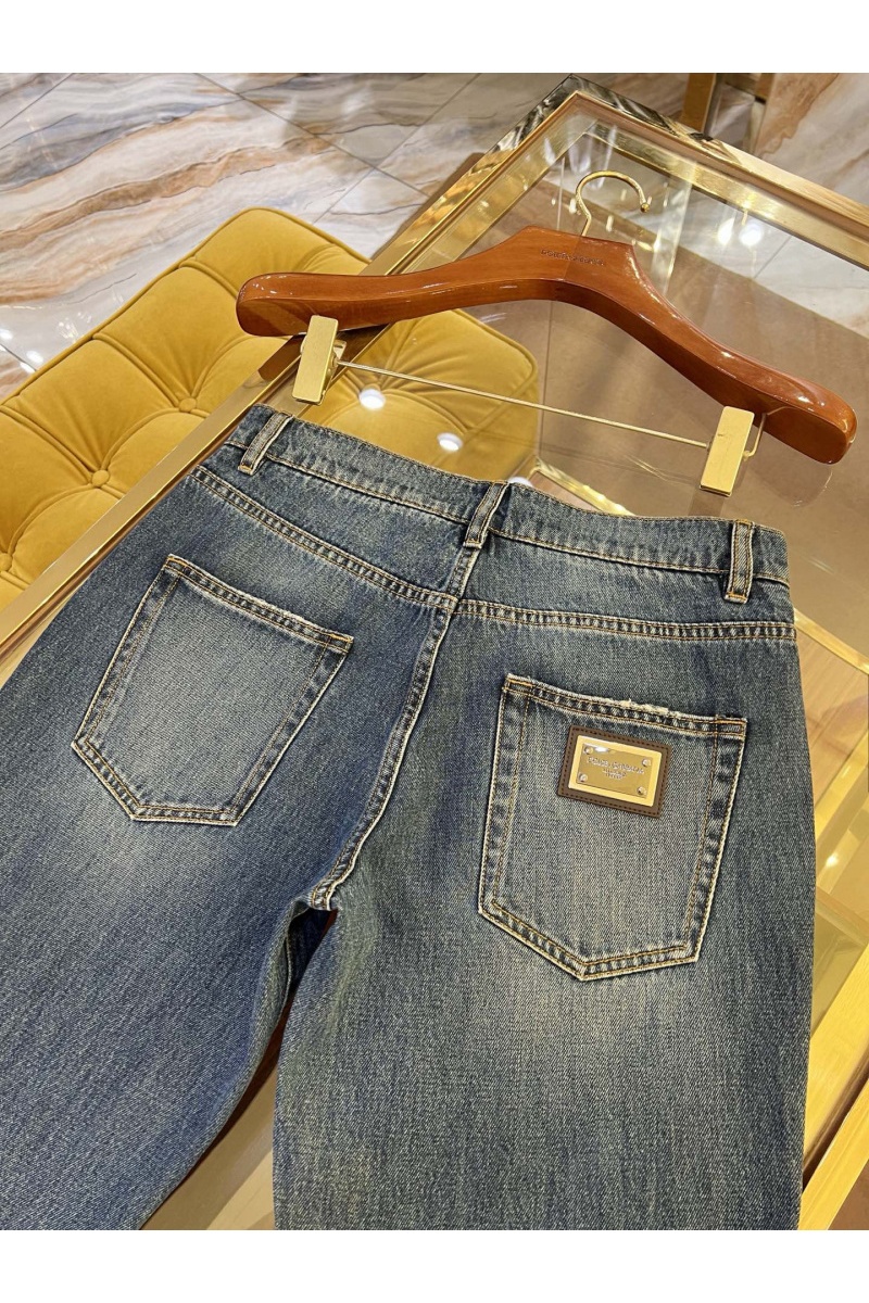 Dоlсе & Gаbbаnа Мужские синие джинсы classic fit Premium