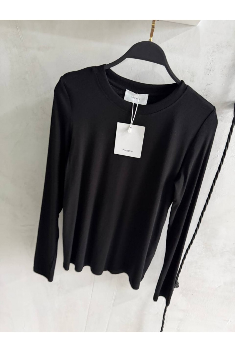 Designer Clothing Женский лонгслив чёрного цвета The Row premium