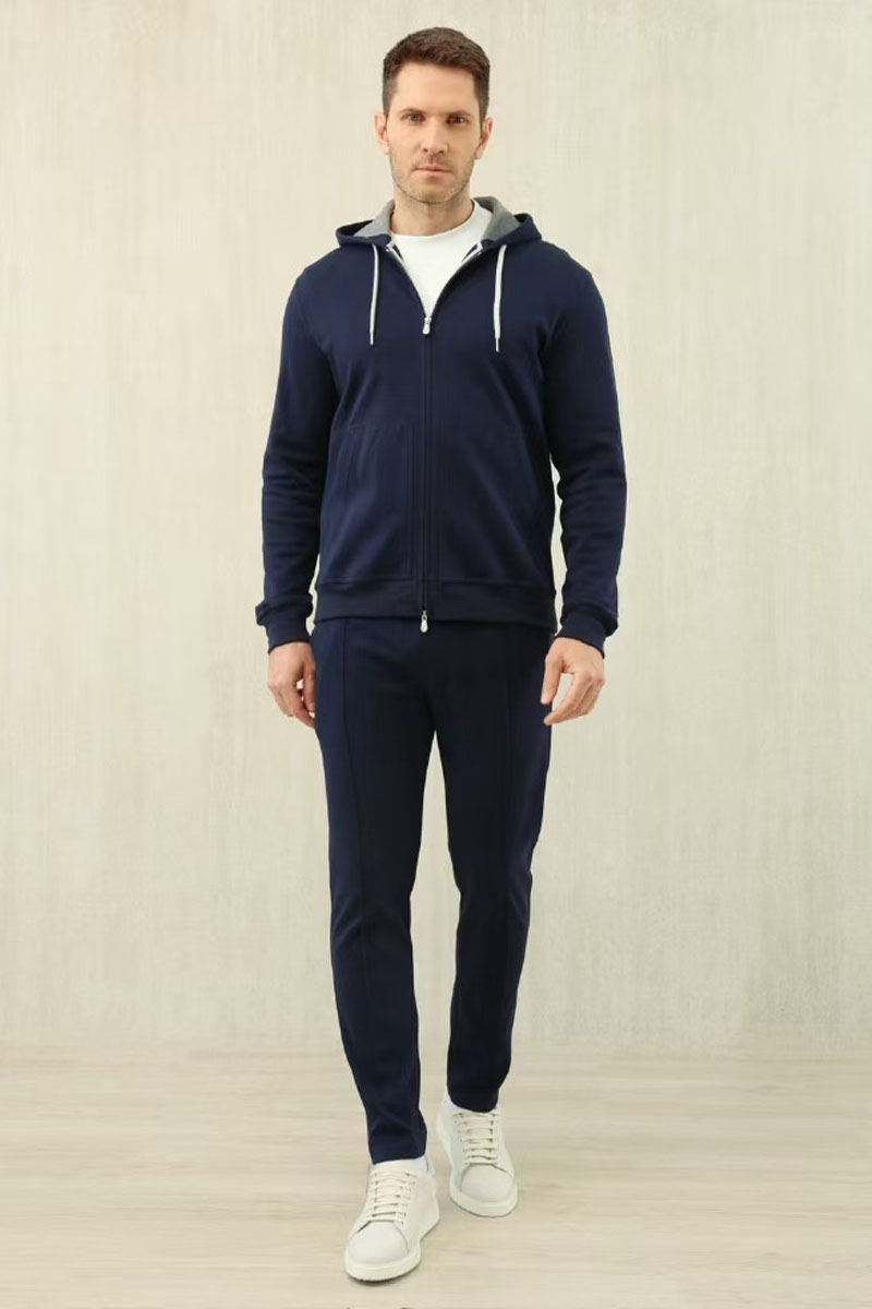 Designer Кофта на молнии Premium - Navy