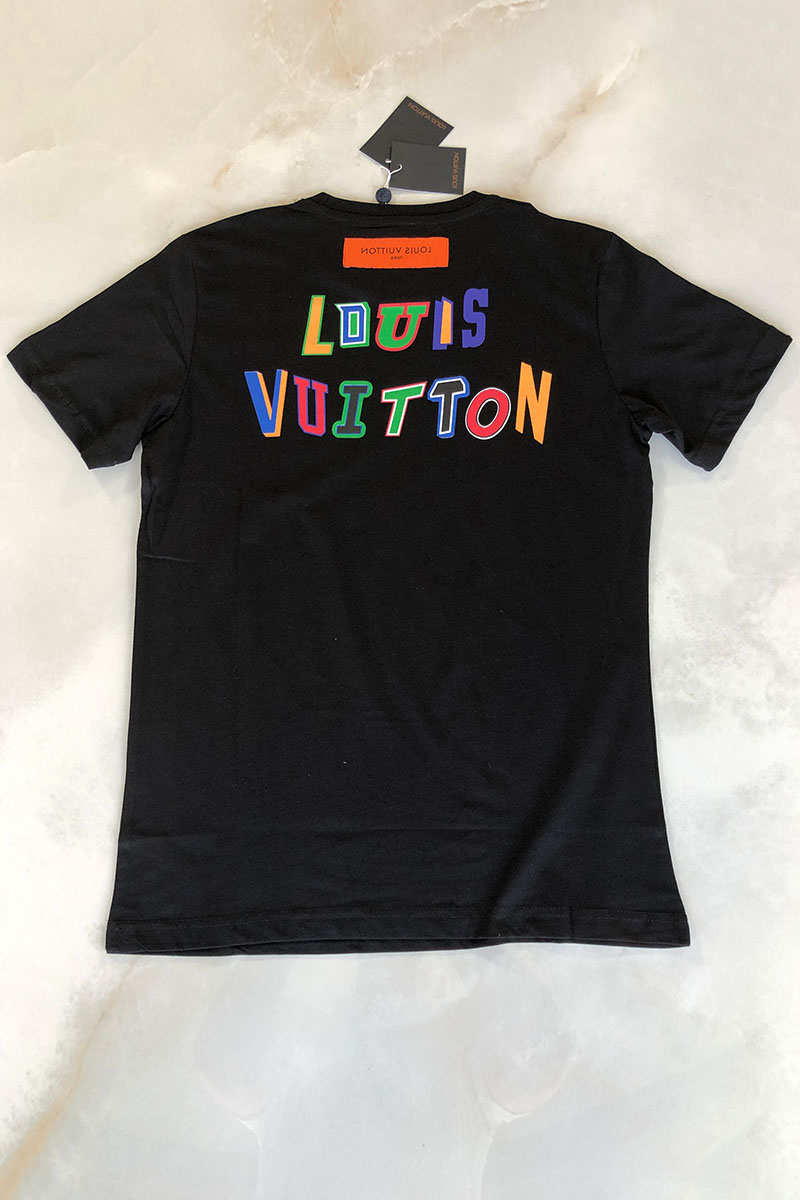Lоuis Vuittоn Чёрная мужская футболка NBA Collaboration