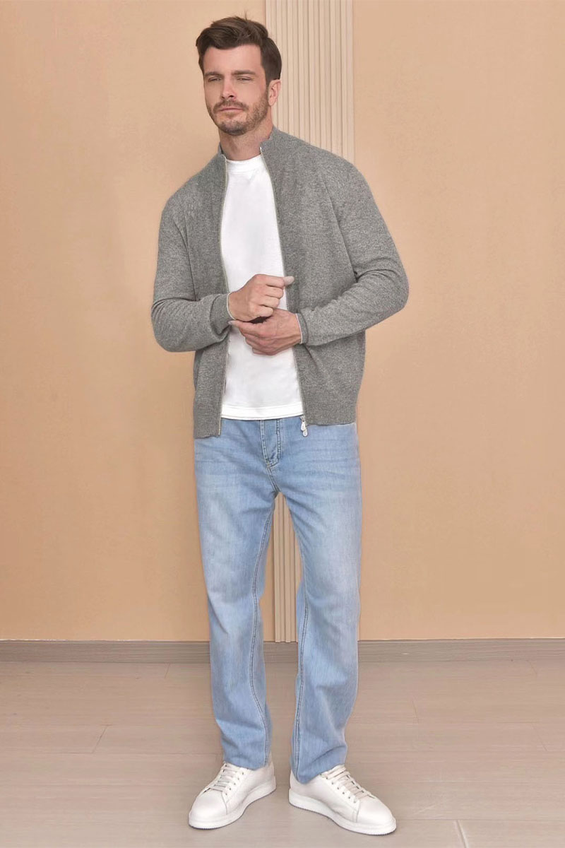 Designer Кашемировый свитер Premium - Grey