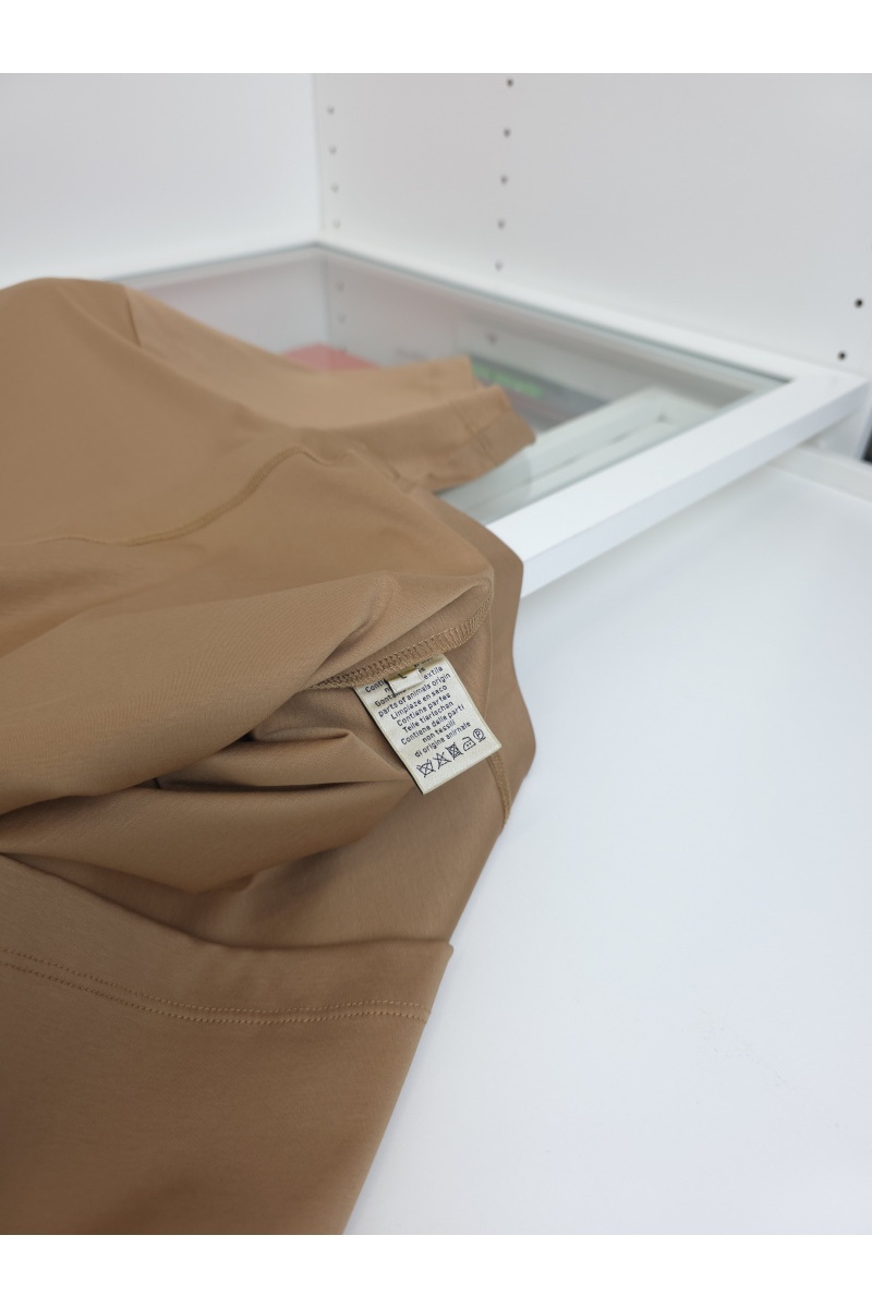 Hermes Мужская коричневая футболка premium