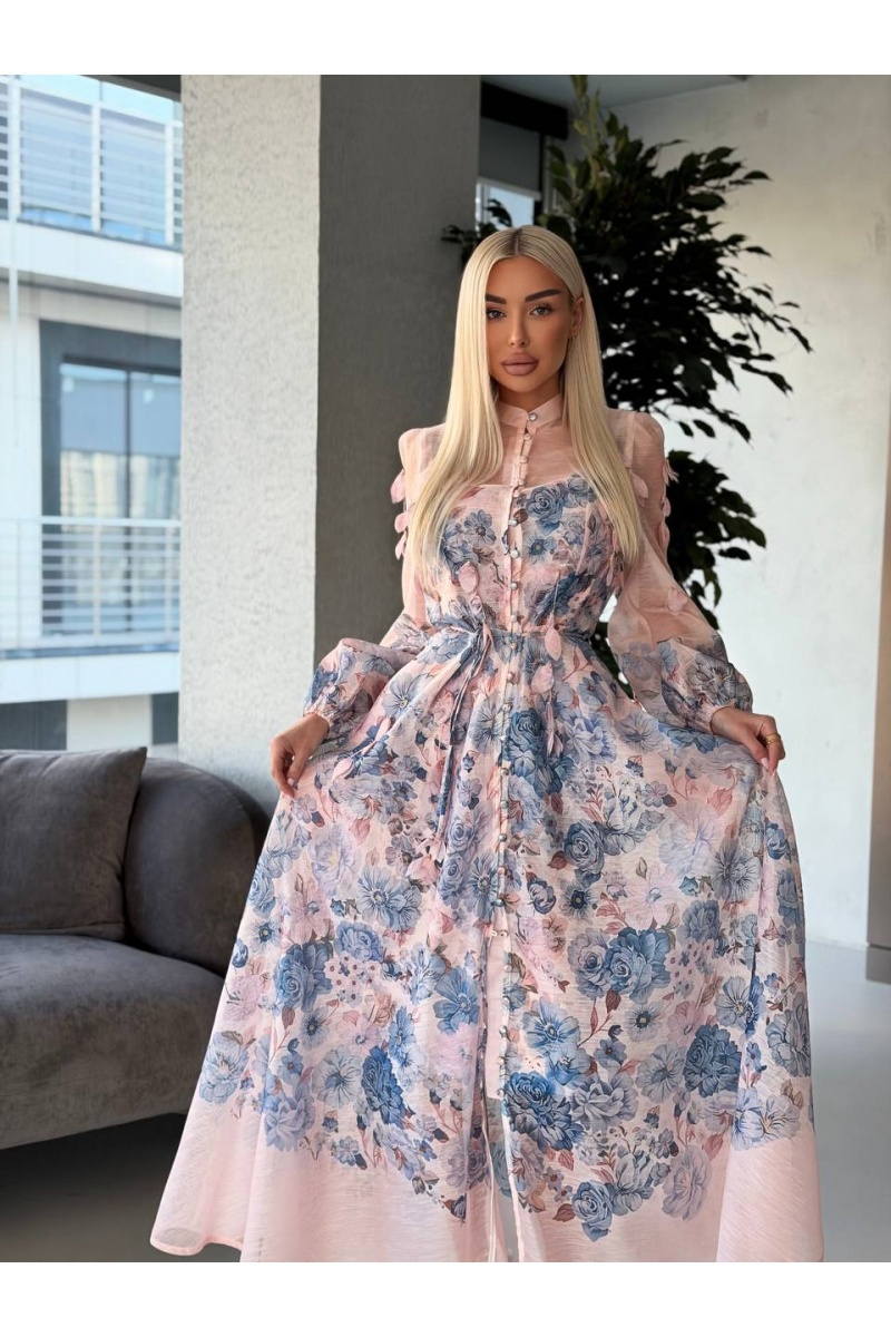 Zimmermann Женское платье с цветочным принтом розового цвета premium