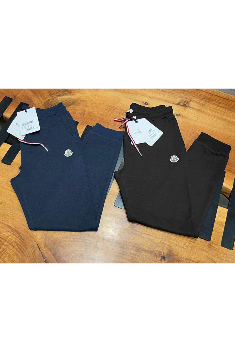 Moncler Спортивные штаны чёрного цвета logo-patch 
