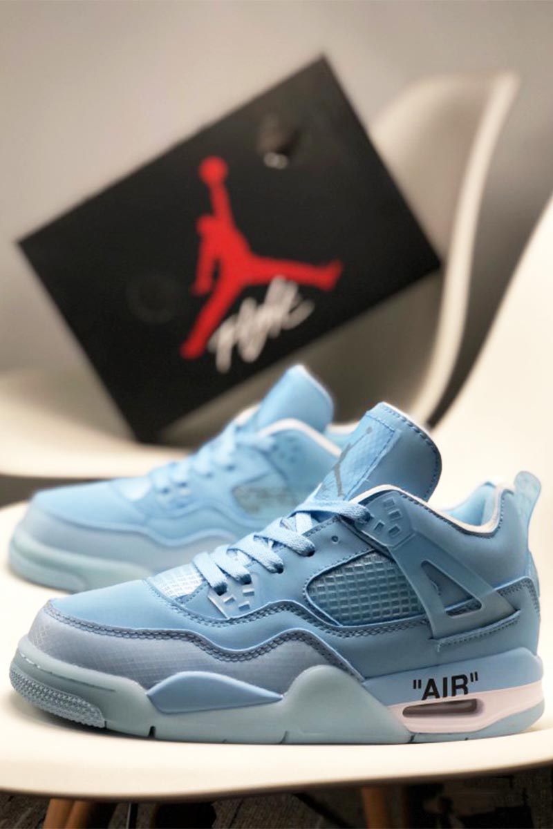 Nike Кроссовки AJ4 x Off-White "Sky Blue"