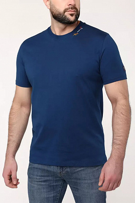 Мужская футболка logo-patch - Indigo 
