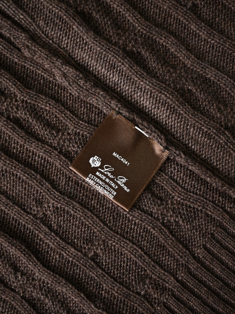Loro Piana Кашемировый свитер Premium zip-neck - Brown 