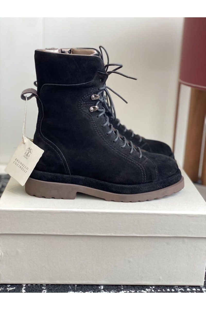 Designer Женские замшевые ботинки Premium - Black