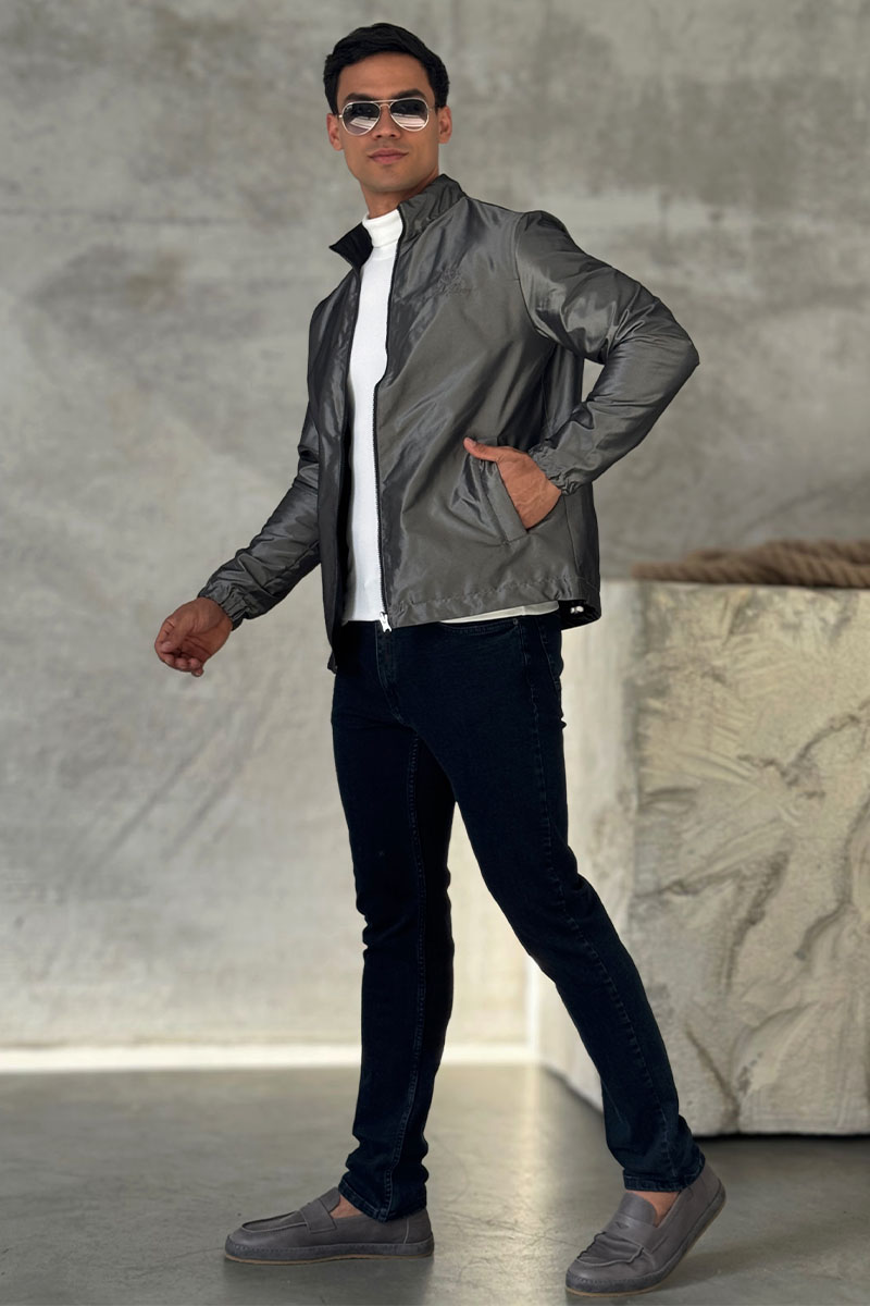 Loro Piana Двусторонняя ветровка - Grey / Black 