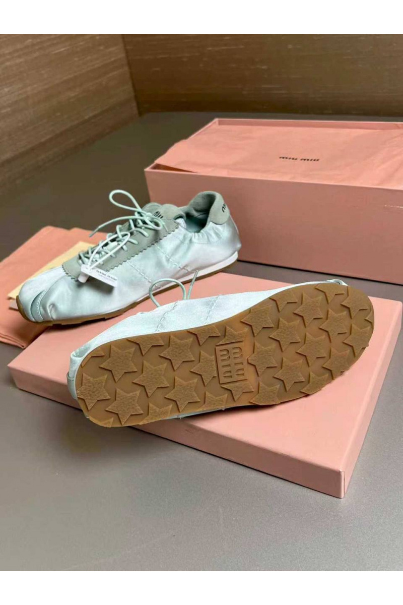 MIU MIU Женские кроссовки Plume Satin premium