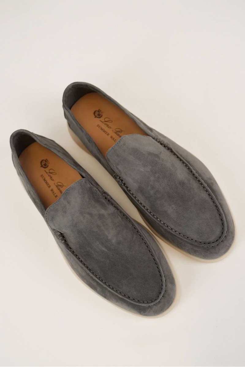 Loro Piana Мужские замшевые лоферы Summer Walk