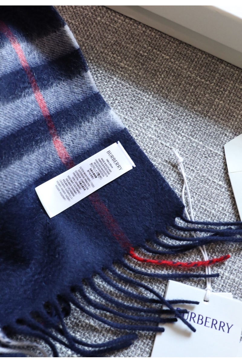 Burberry Шарф two-tone Check premium 168x30 см - Navy