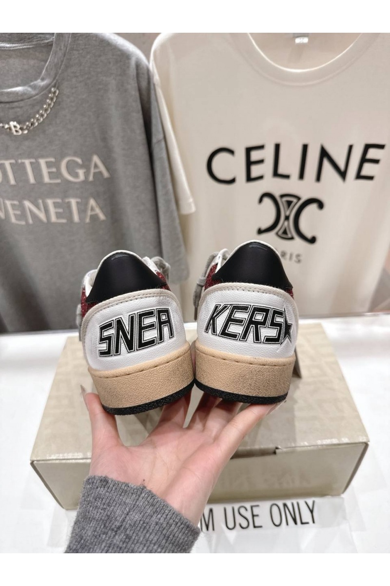 Designer Clothing Женские кожаные кроссовки Golden Goose Super Star premium