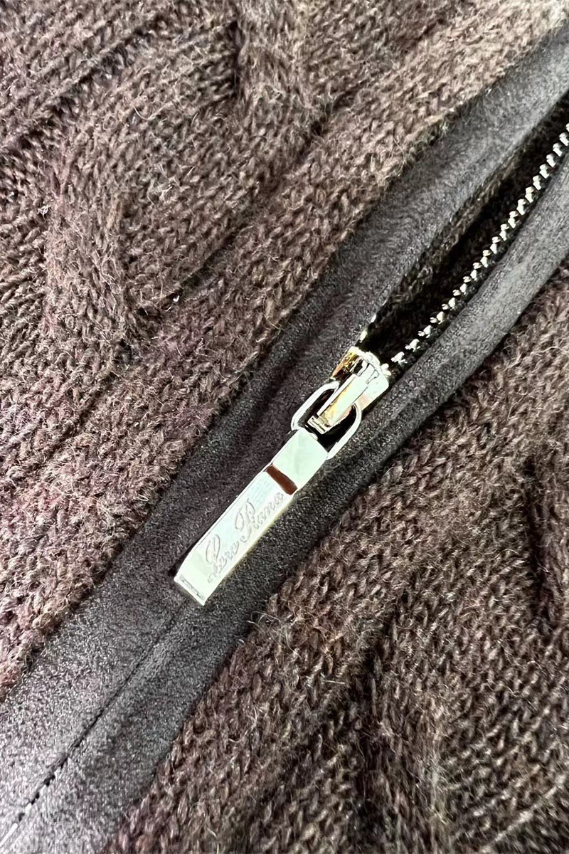 Loro Piana Кашемировый свитер Premium zip-neck - Brown 