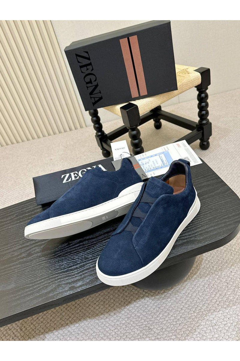 Zegna Мужские кроссовки Triple Stitch - Navy