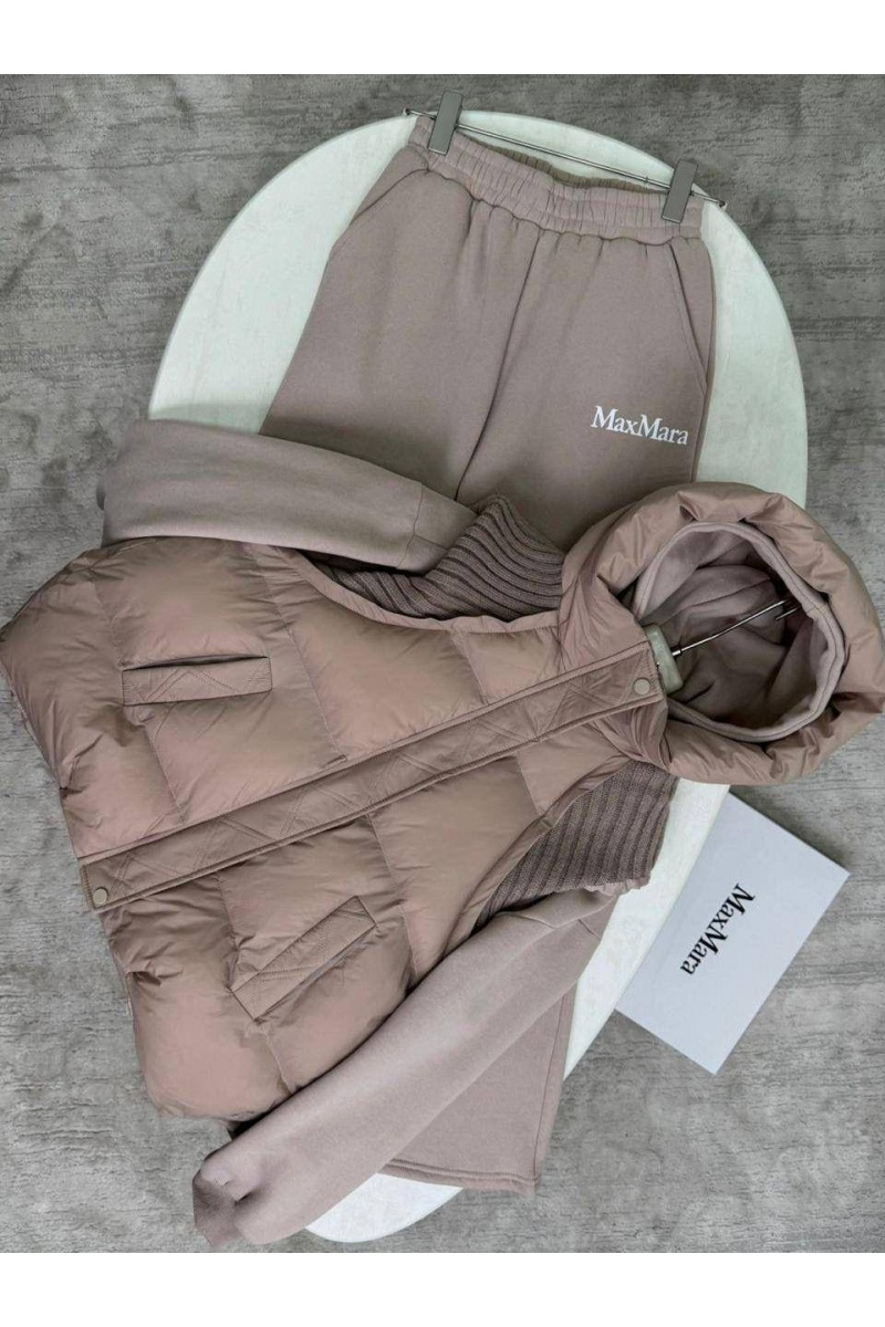 Max Mara Женский костюм тройка на флисе premium - Beige