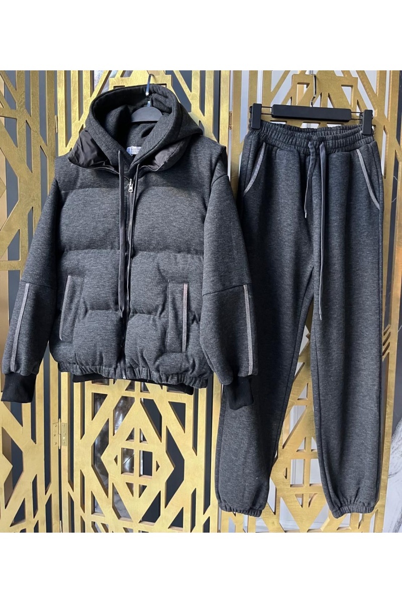 Designer Женский тёмно-серый костюм тройка 