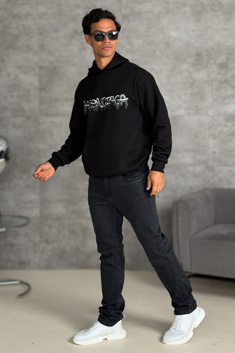Balenciaga Худи чёрного цвета Slime logo-print