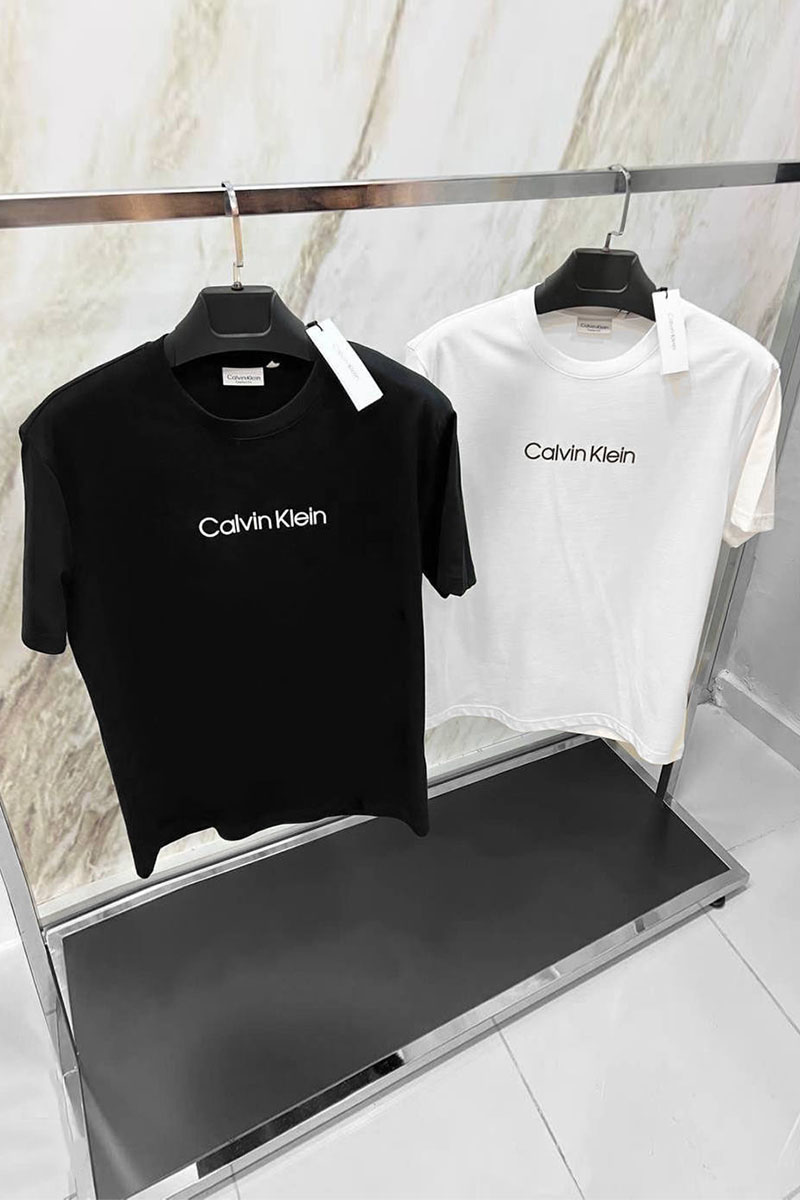 Calvin Klein Мужская белая футболка logo-print 