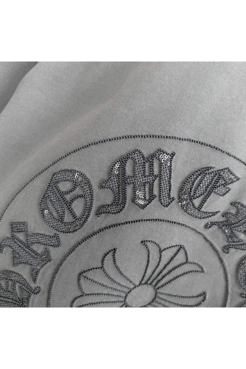 Chrome Hearts Серая оверсайз футболка Premium