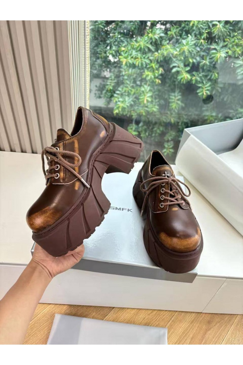 Designer Clothing Женские кожаные ботинки на платформе SMFK premium