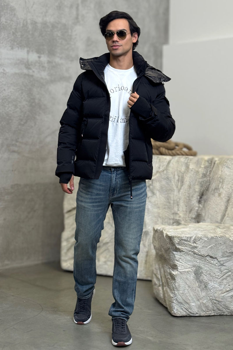 Moncler Мужской чёрный пуховик Grenoble Montgetech