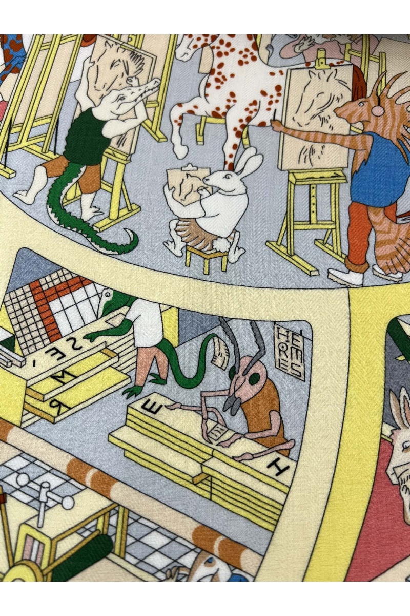 Hermes Платок Academia Hippica premium 140x140 см