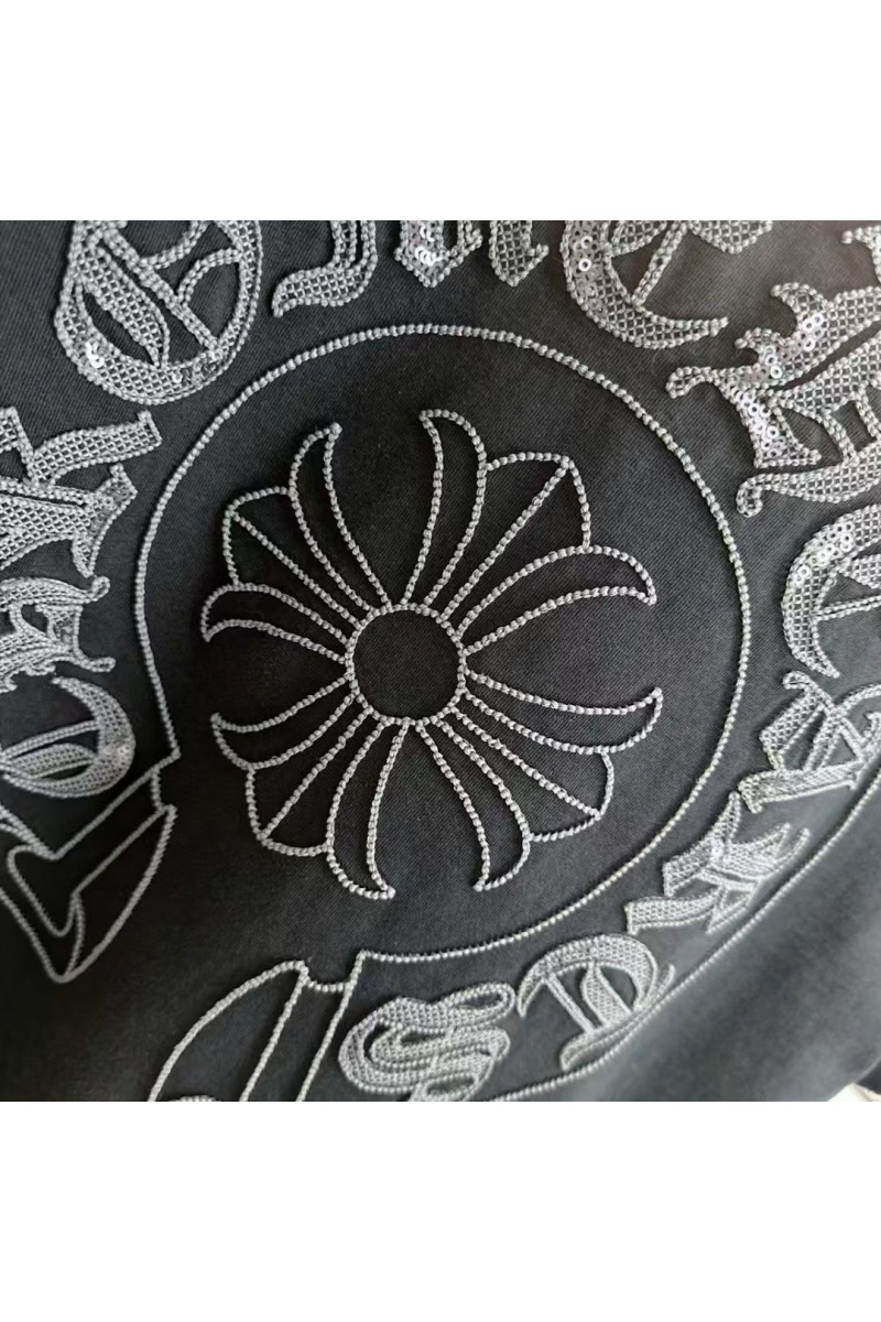 Chrome Hearts Чёрная оверсайз футболка Premium