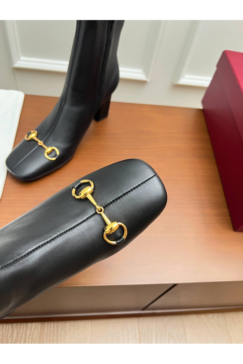 Gucci Женские кожаные сапоги Signora premium