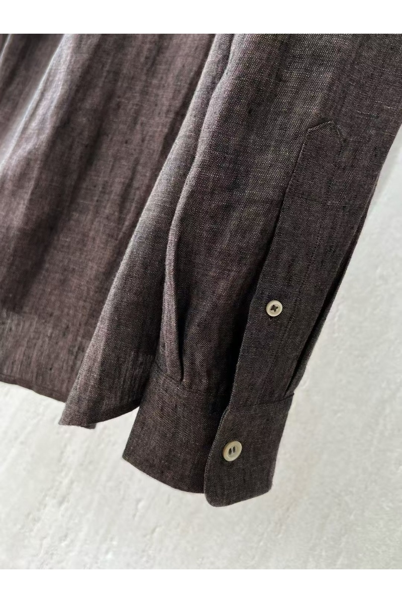 Designer Льняная рубашка Premium - Brown