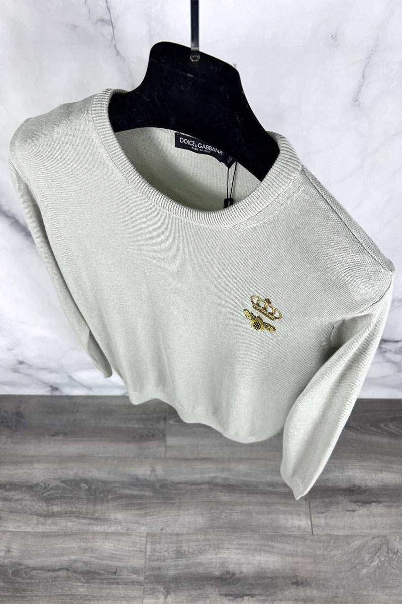 Dоlсе & Gаbbаnа Серый джемпер bee crown embroidered
