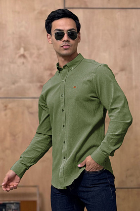 Мужская зелёная рубашка Pegasus logo