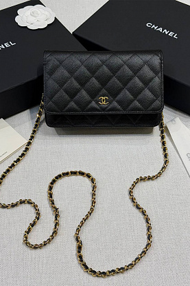 Кожаная сумка Wallet on Chain premium 19x12x4 см