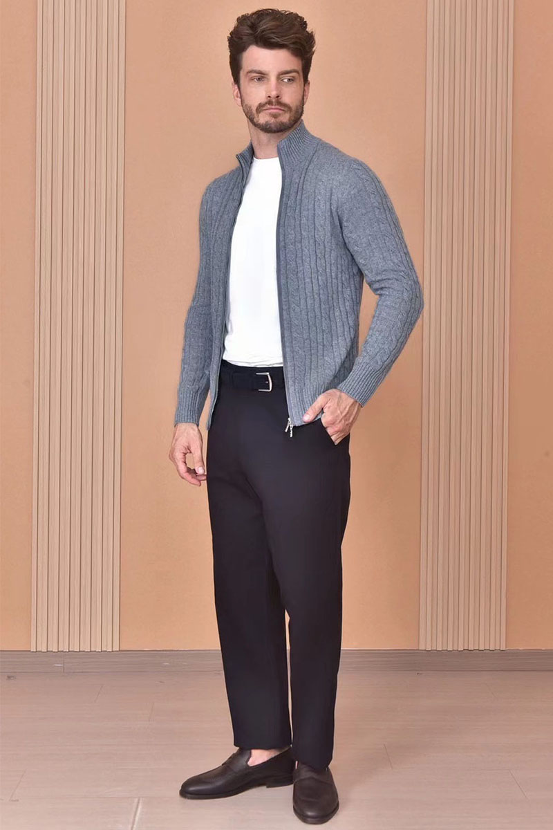 Loro Piana Кашемировый свитер Premium zip-up - Grey