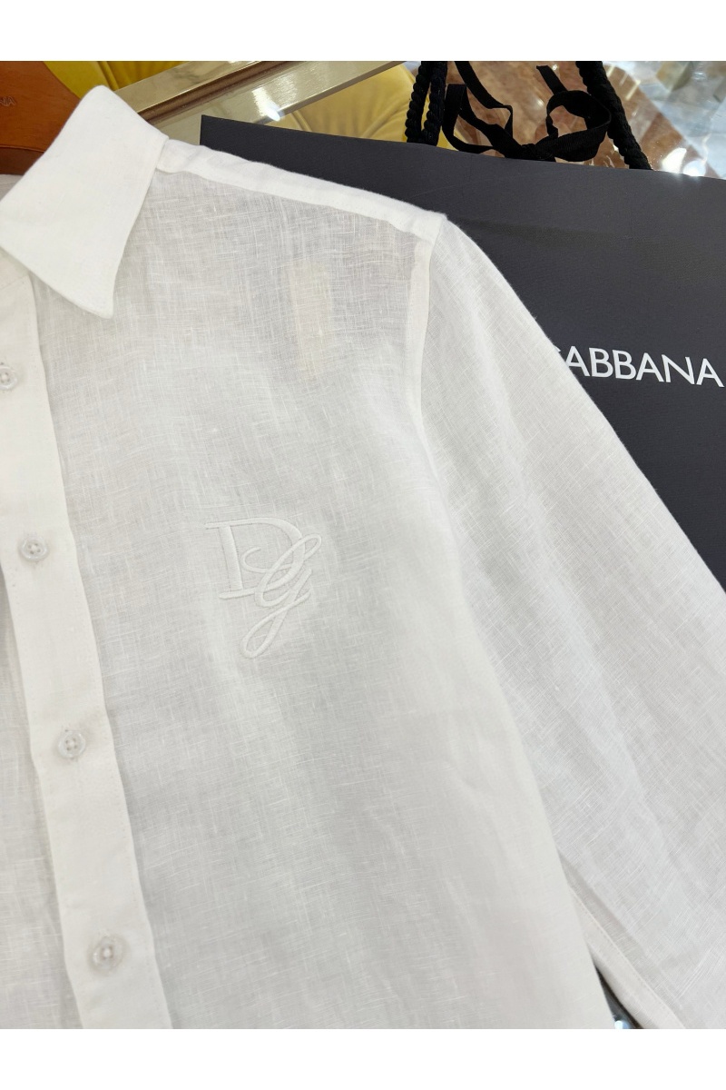 Dоlсе & Gаbbаnа Льняная рубашка Premium - White