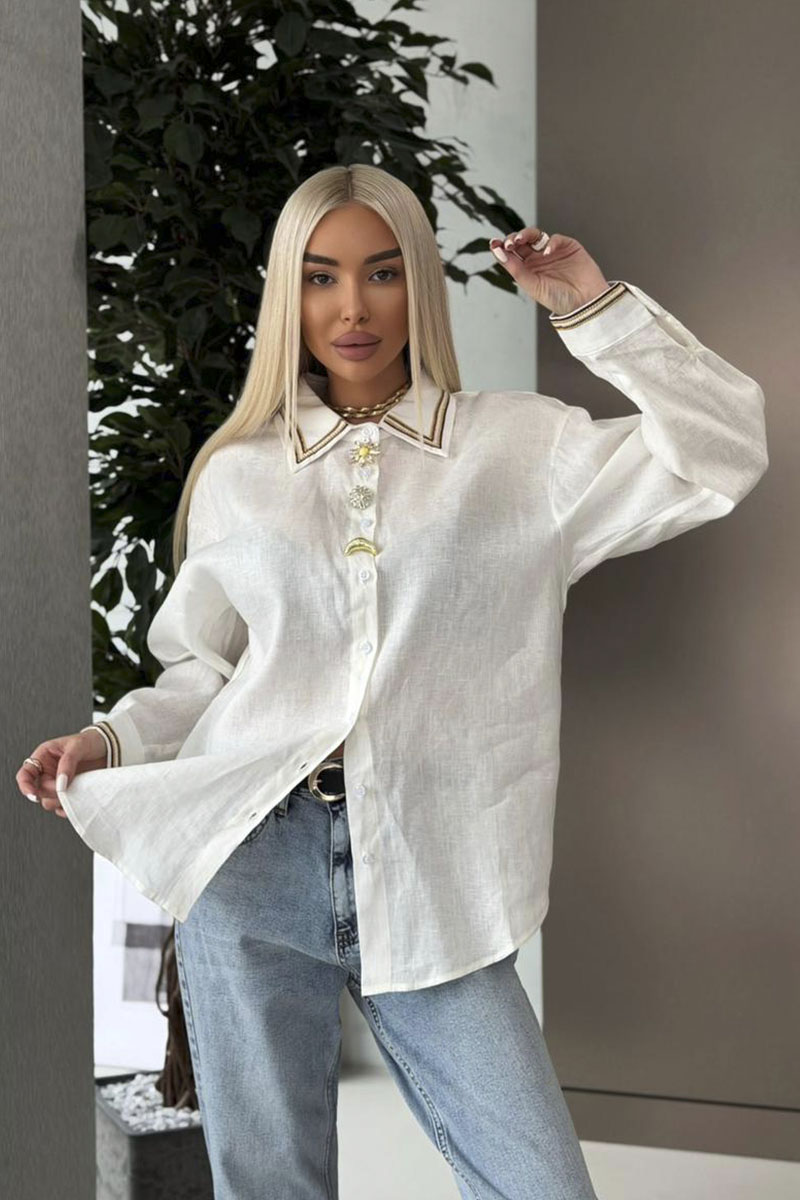 Valentino Женская белая рубашка premium