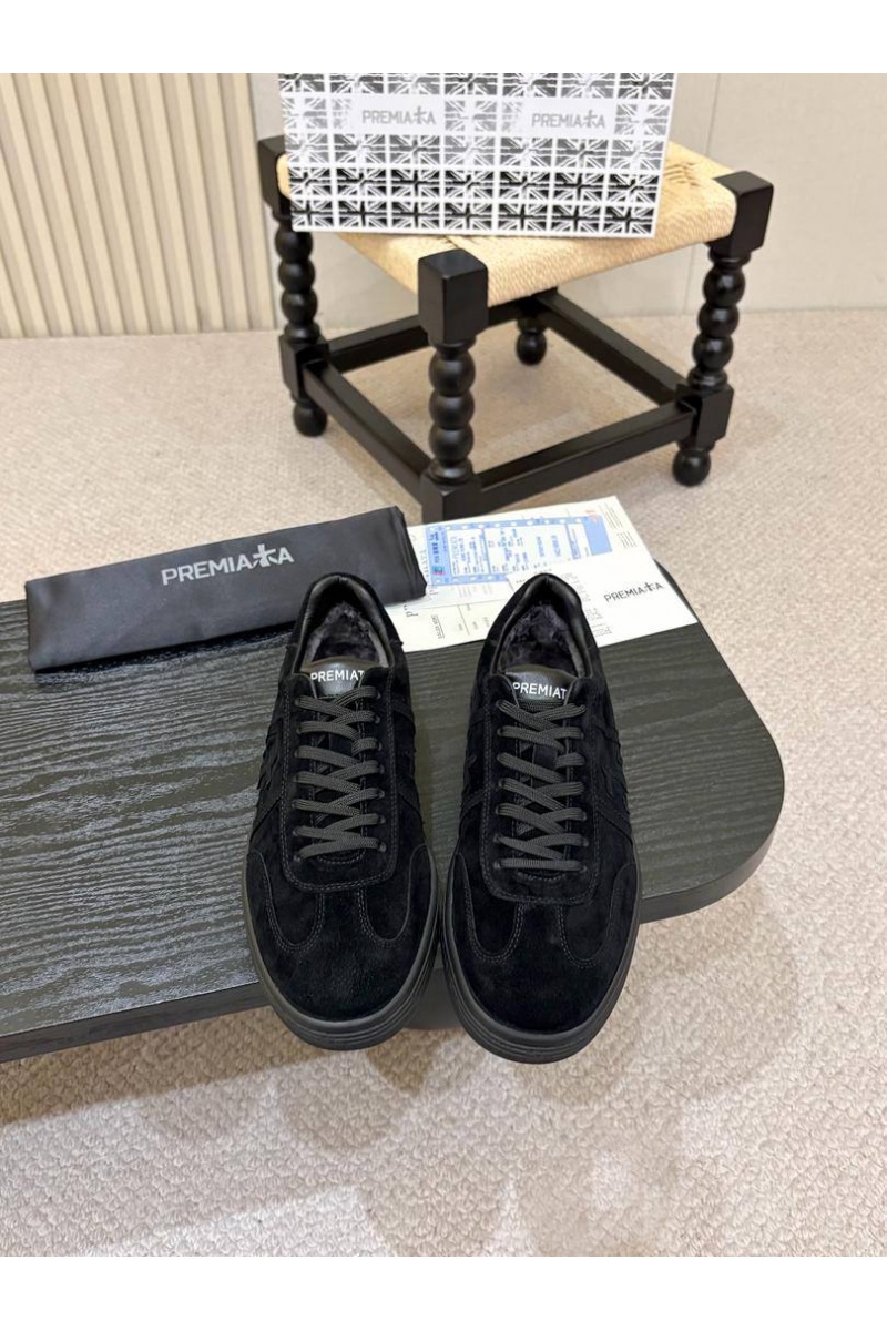 Premiata Замшевые кроссовки с мехом Bonnie