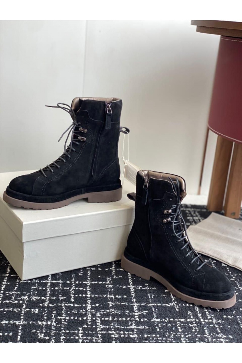 Designer Женские замшевые ботинки Premium - Black