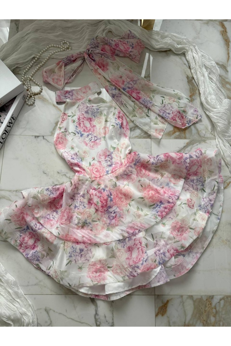 Zimmermann Женское платье с бантом Zimmermann розового цвета