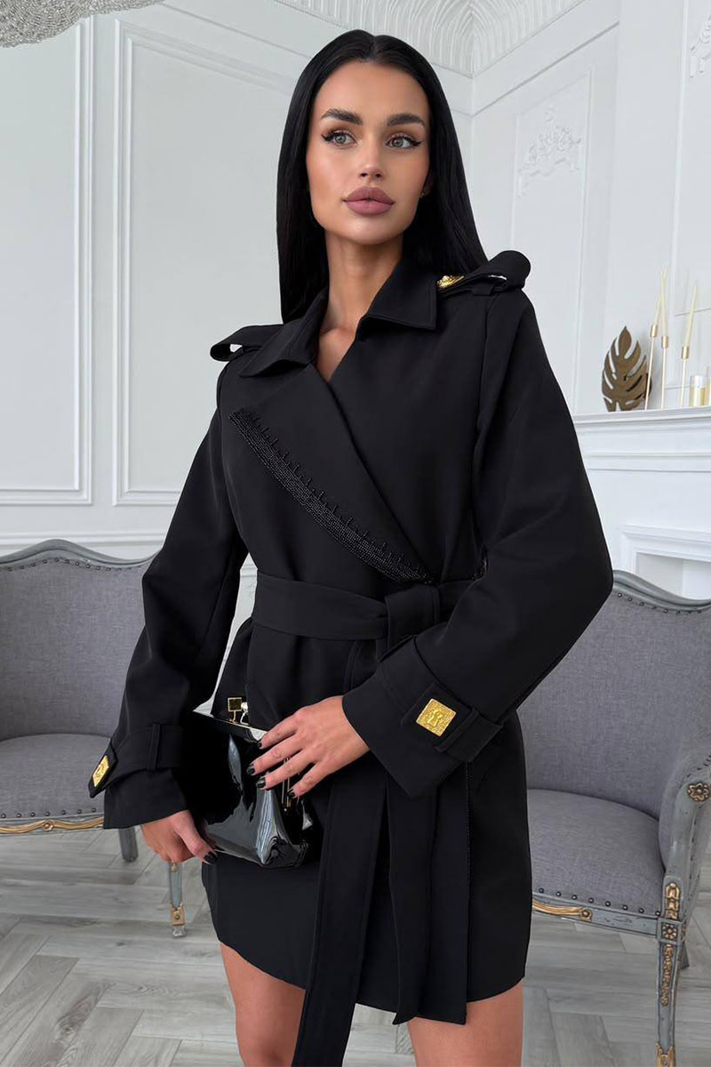 Schiaparelli Женское чёрное пальто premium